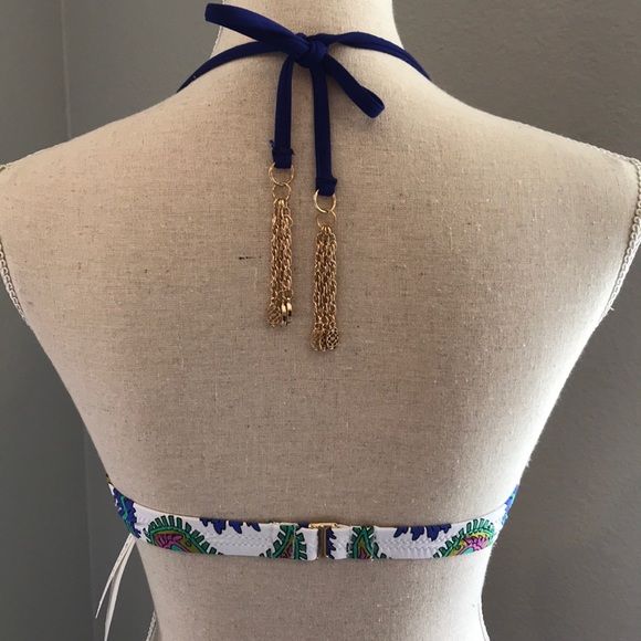 Trina Turk Pacific Paisley Triangle Bikini Top 8 - Picture 8 of 8